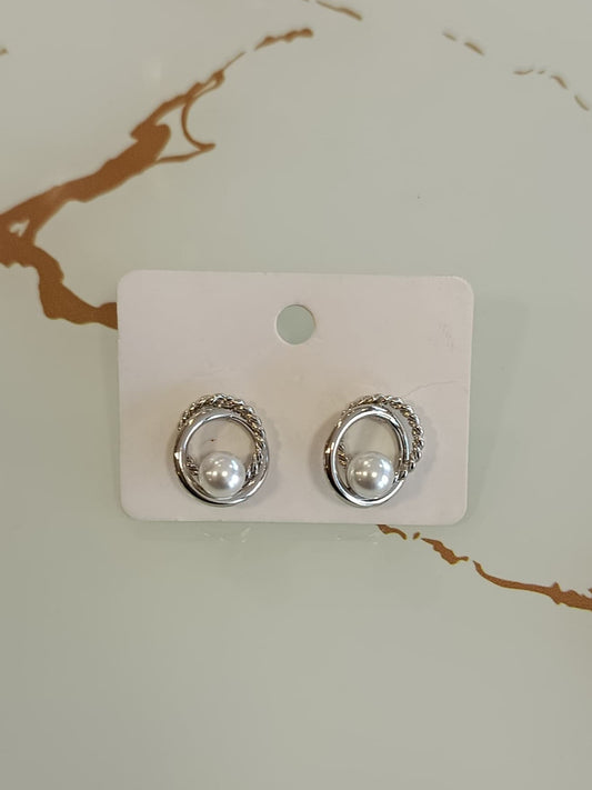BRINCOS PÉROLA ENTRELAÇADO