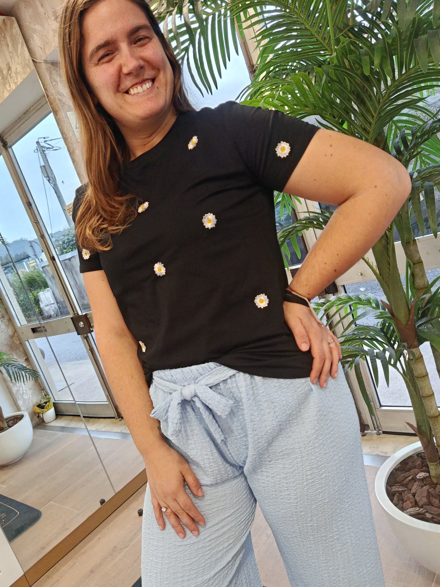 CALÇA TEXTURIZADA