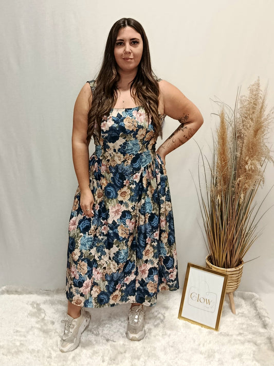 VESTIDO MIDI FLORAL